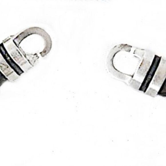 COPY - CATHERINE ZEDAH BROWN BRAIDED LEATHER WITH STERLING SILVER CLASP MENS BR… - Picture 8 of 9